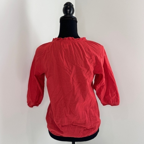 LOFT Petite Orange 3/4 Button Up Top (XXS) - Picture 4 of 7